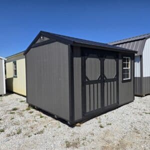10x12 Garden Shed Black and gray