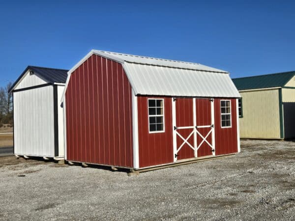 12x16_lofted_garden_shed_red_white