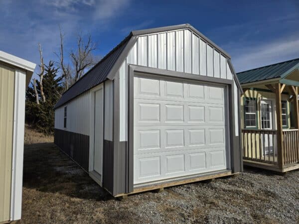 12x32 Portable Lofted Garage w/Metal Siding