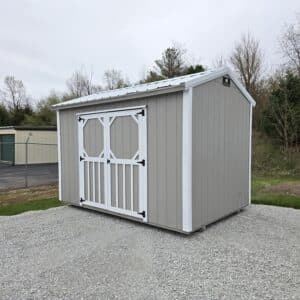 8x12 Ash Gray Garden Shed