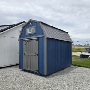 8x12 Lofted Barn Charcoal Blue
