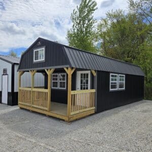 14x32 Lofted Cabin Black Electrical package