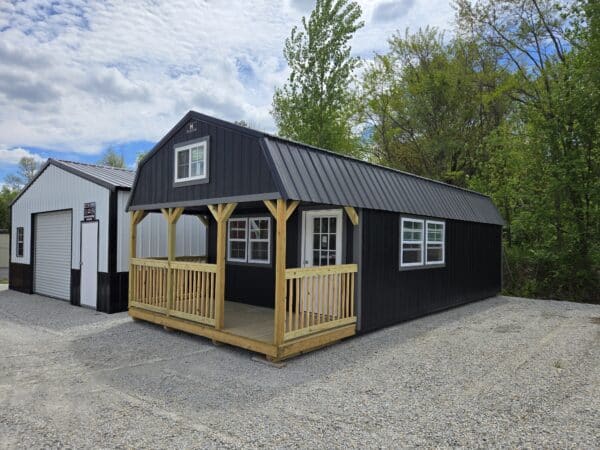 14x32 Lofted Cabin Black Electrical package