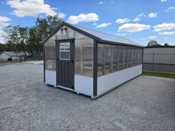 10x20 Portable Greenhouse White Charcoal
