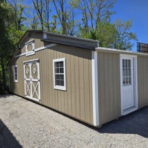 12x28 Country Barn Black and Khaki