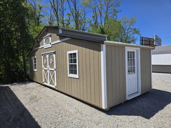 12x28 Country Barn Black and Khaki