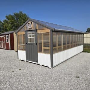 10x20 Portable Greenhouse white charcoal