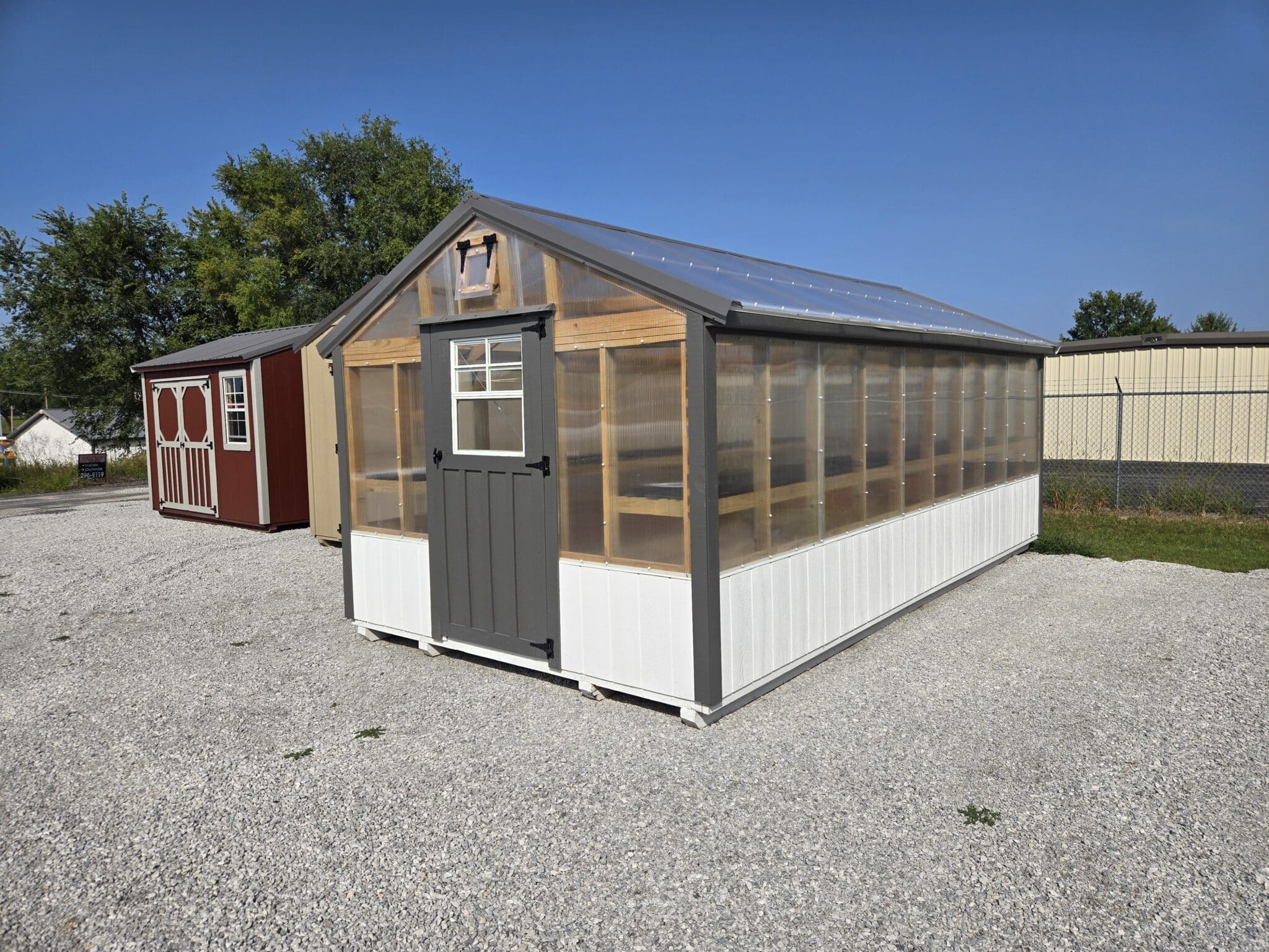 10x20 Portable Greenhouse white charcoal