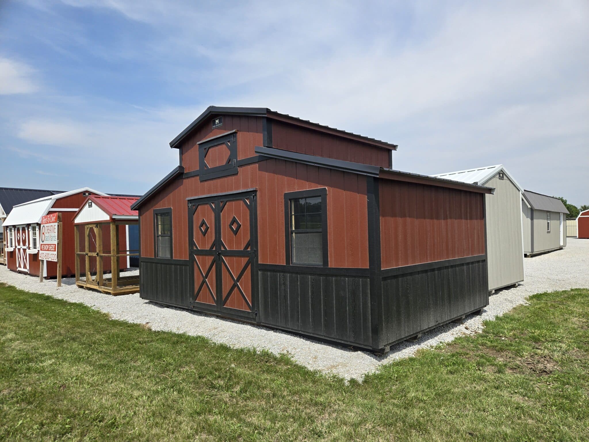 12x20 Country Barn 12x20 Red and Black