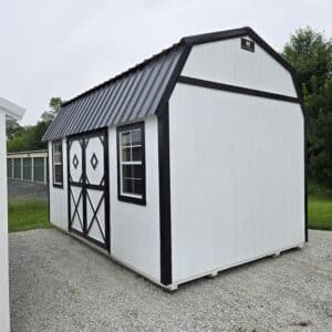10x16 Garden Shed Black and White