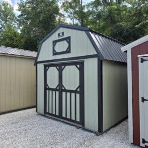 10x12 Lofted Barn Sage Green and Black