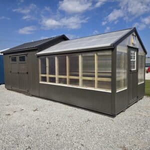 10x24 Greenhouse Shed Combo Burnished Slate Black