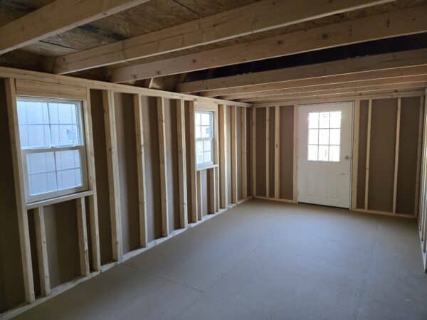 10x20 Lofted Garden Shed interior