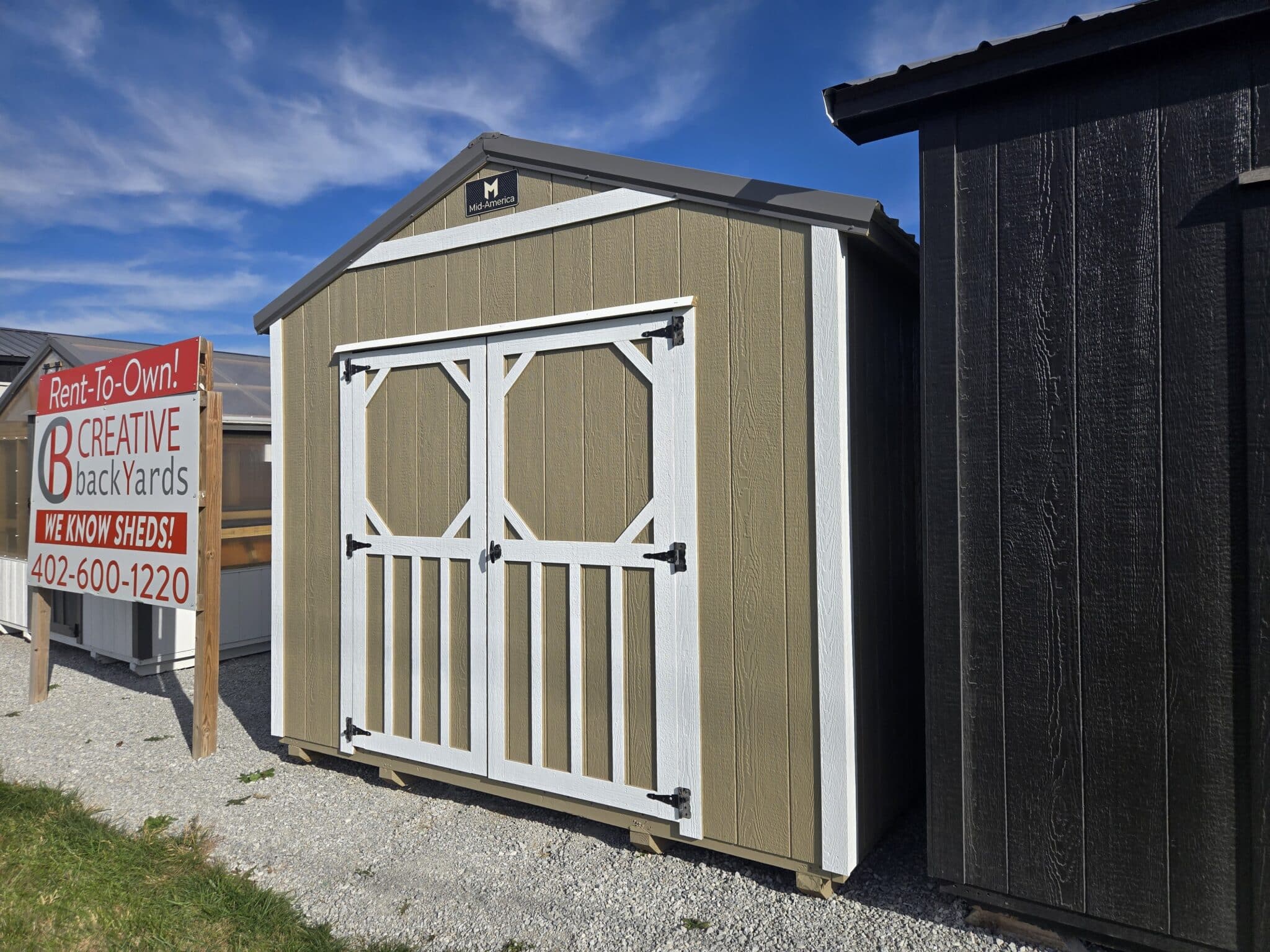 10x12 Utility Shed Khaki