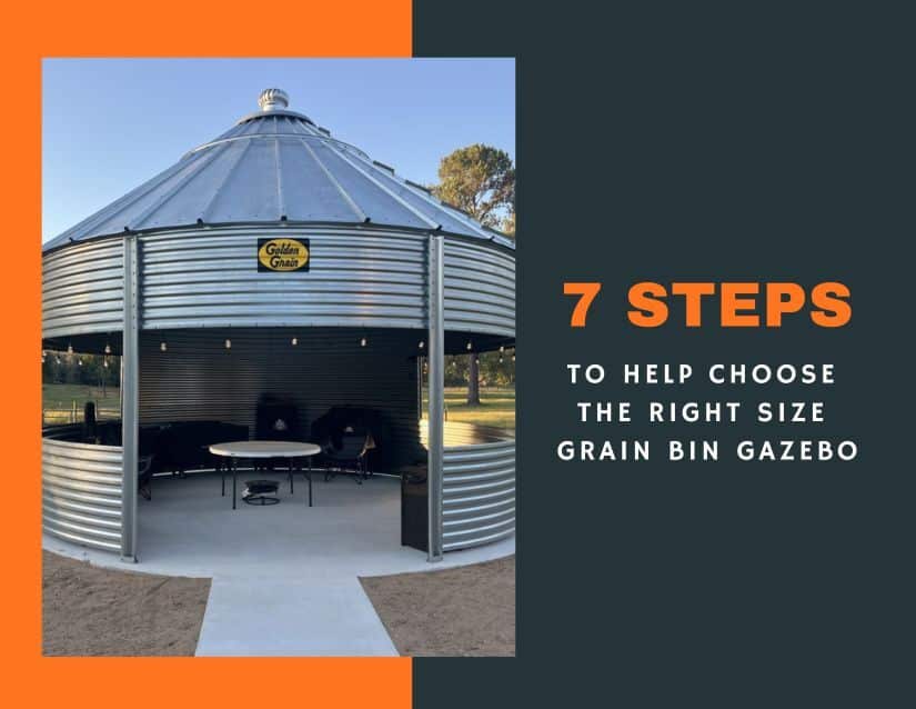 choosing the right size grain bin gazebo