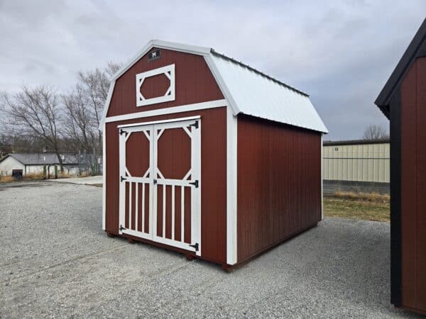 10x12 Lofted Barn red and white