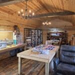 14x36 lofted cabin interior