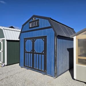 10x12 Lofted Barn Blue and black