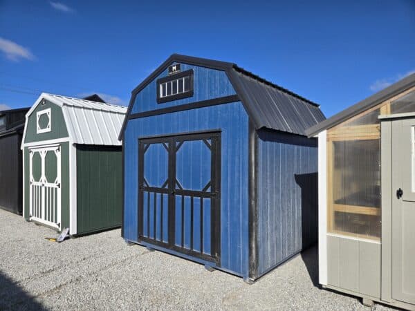 10x12 Lofted Barn Blue and black
