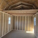 12x20 lofted garage interior