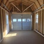 12x20 lofted garage overhead door