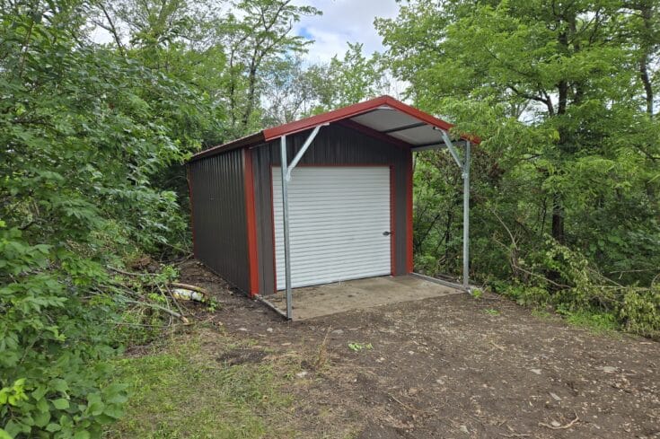 12×24 Metal Garage in Plattsmouth Nebraska