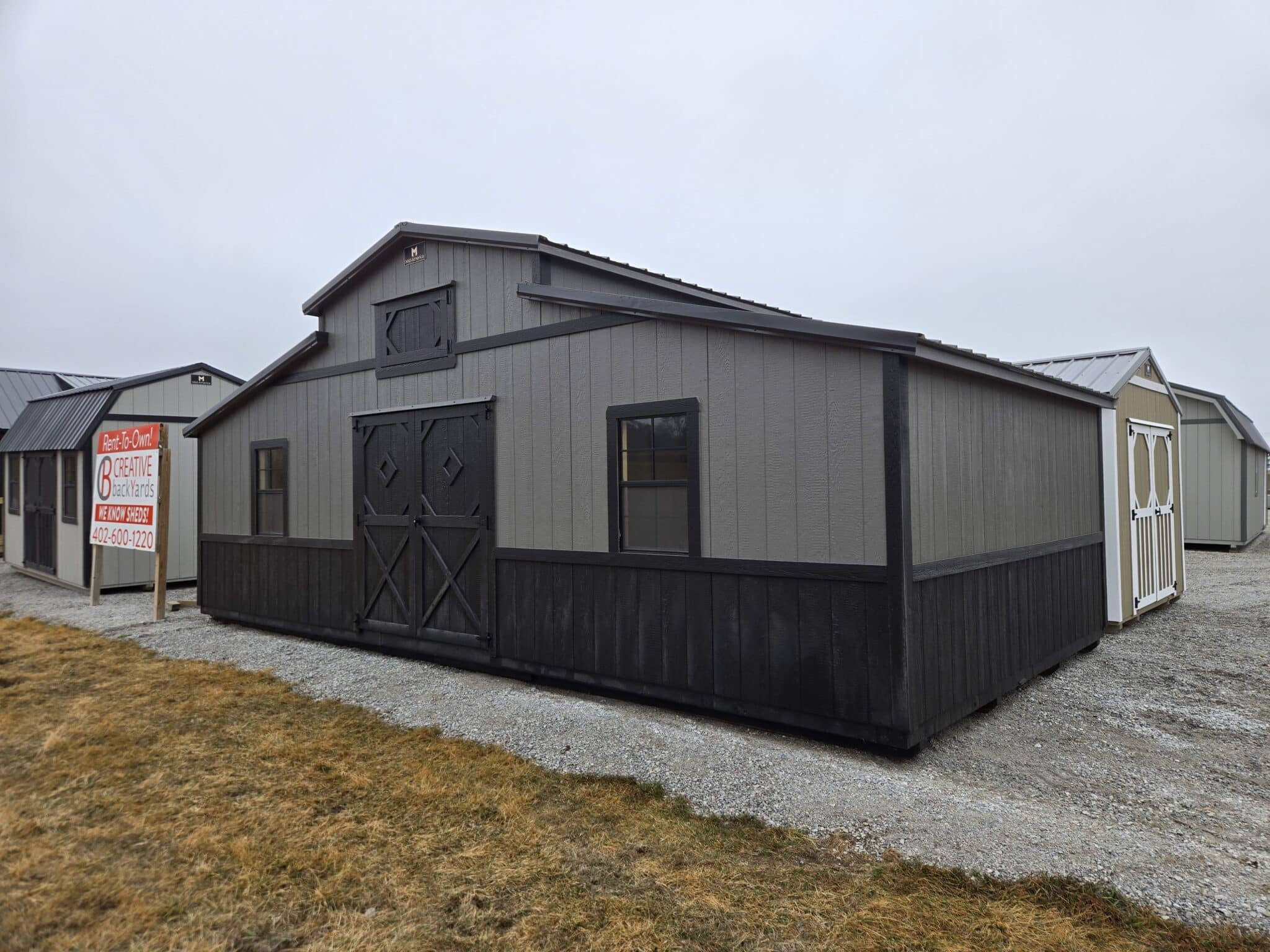 14x28 Country Barn Charcoal Black