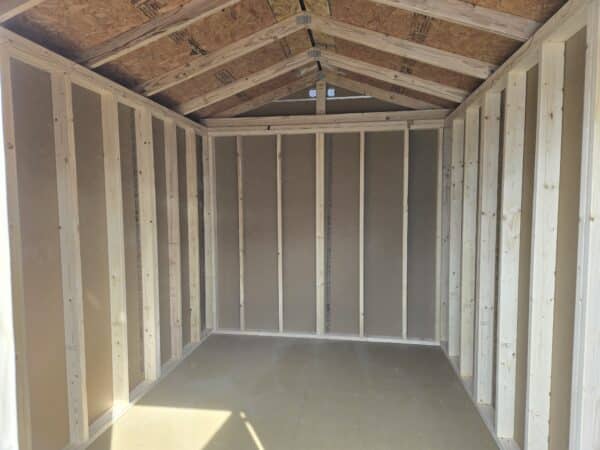 8x12 utility shed interior