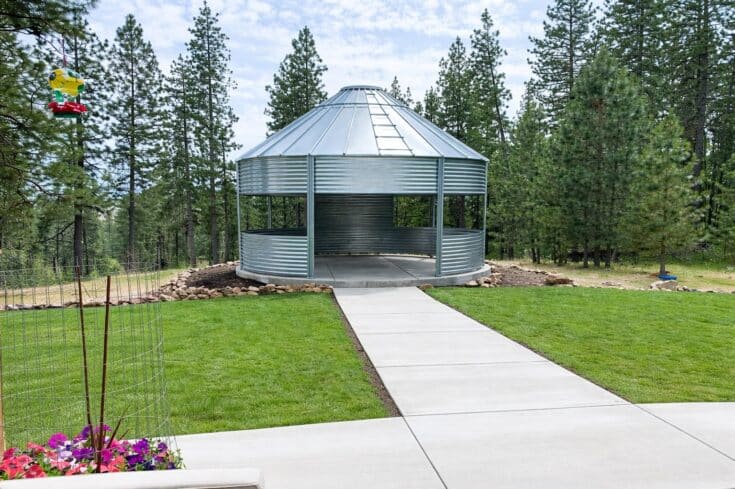 21′ Grain Bin Gazebo in Hauser Idaho