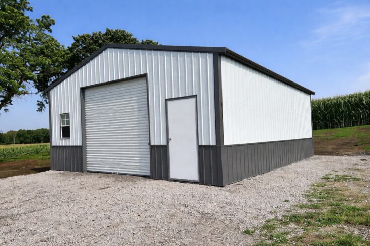 24×30 Metal Detach Garage in Farragut Iowa
