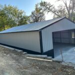 28x50 metal building gray black