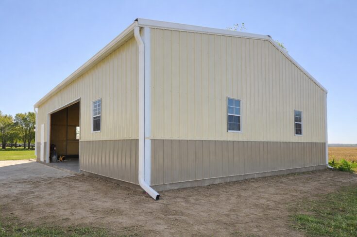 30x40x10 Metal Garage Building in Fort Calhoun Nebraska