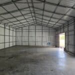 30x50 tubular steel building interior