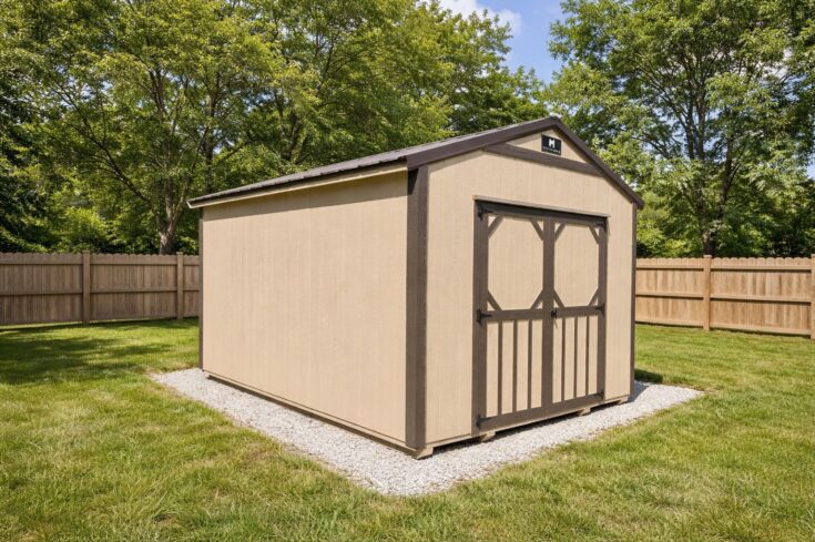 10x12 utility shed khaki burnished slate
