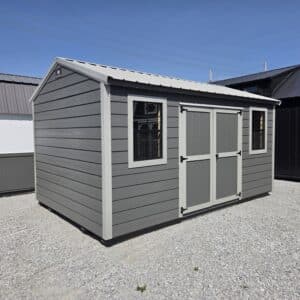 10x16 garden shed LP Lap siding gray