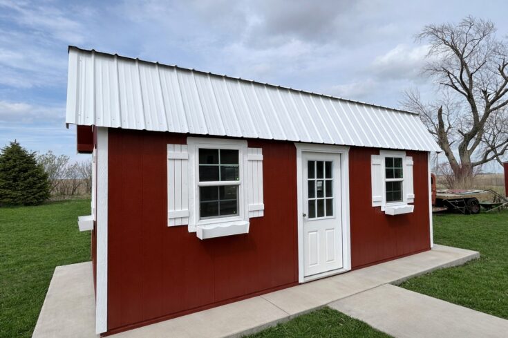 10×20 Lofted Garden Shed in Lake City Iowa