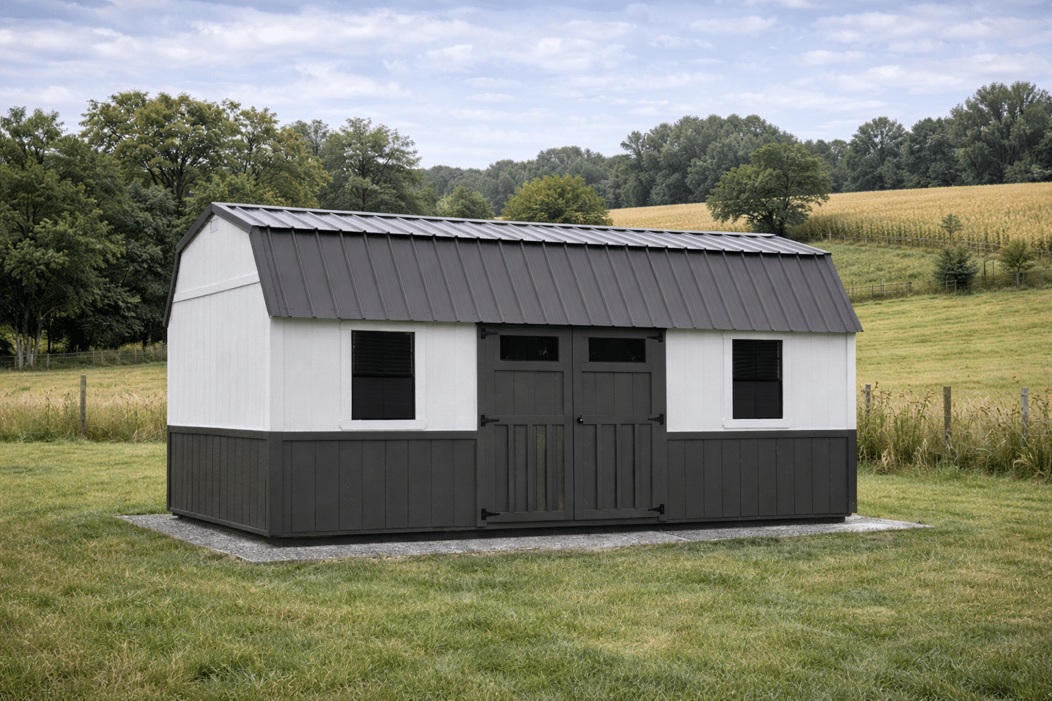 10x20 lofted garden shed nebraska charcoal