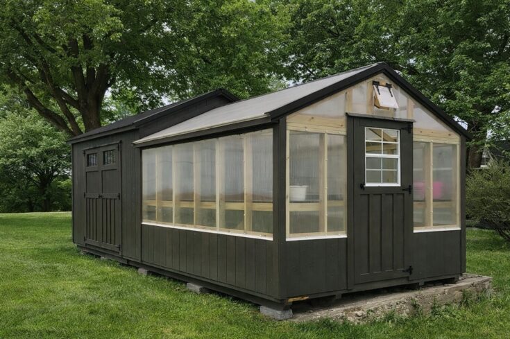 10×24 Greenhouse Shed Combo in Murray Nebraska