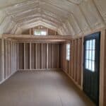 12x28 lofted garden shed interior spray foam