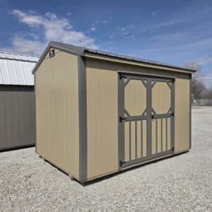 8x12 garden shed khaki