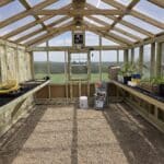 greenhouse interior pea gravel