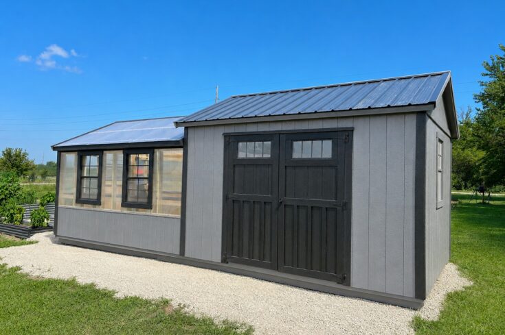10×24 Greenhouse Shed Combo in New Virginia Iowa