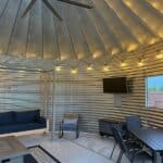 grain bin gazebo swing
