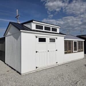 10x24 Greenhouse Shed Combo
