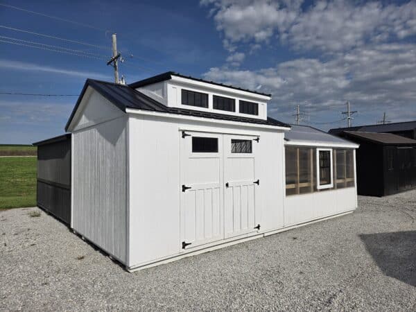 10x24 Greenhouse Shed Combo