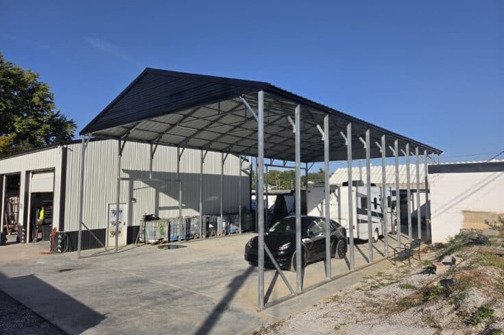 30x55x16 Metal Carport in Nebraska City Nebraska